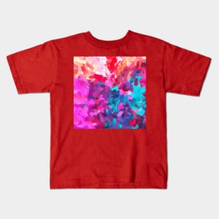 Rainbow Explosion Abstract Painting Kids T-Shirt